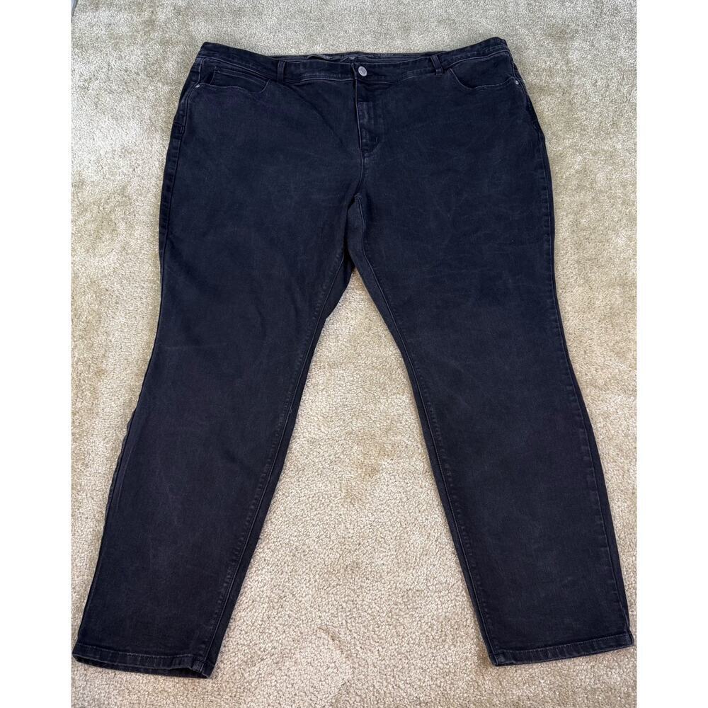 Simply Vera Vera Wang Jeans Women's 26WL Black Denim Mid-Rise Skinny B370